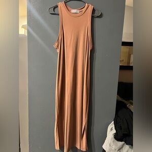 Nyland Sleeveless Tan Maxi Dress